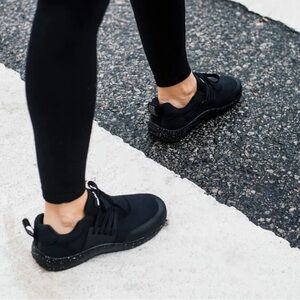 Snibbs eco friendly, vegan, recycled material black non slip work sneakers